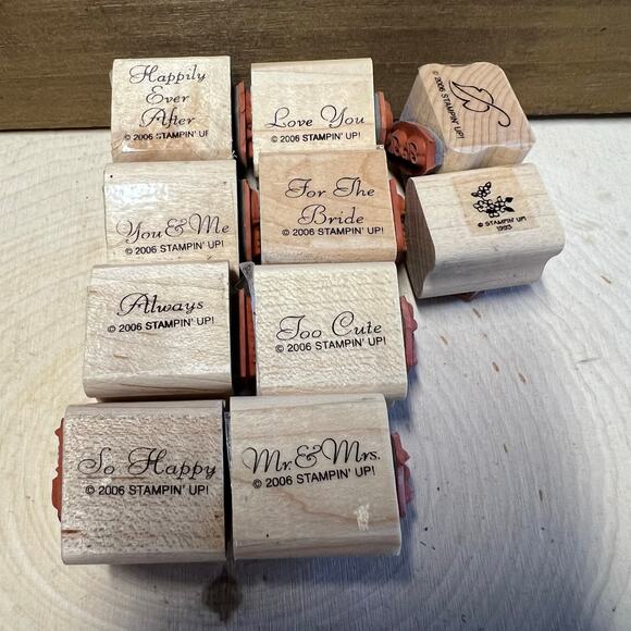 Rubber Stamps: Wedding Phrases - Picture 1 of 3